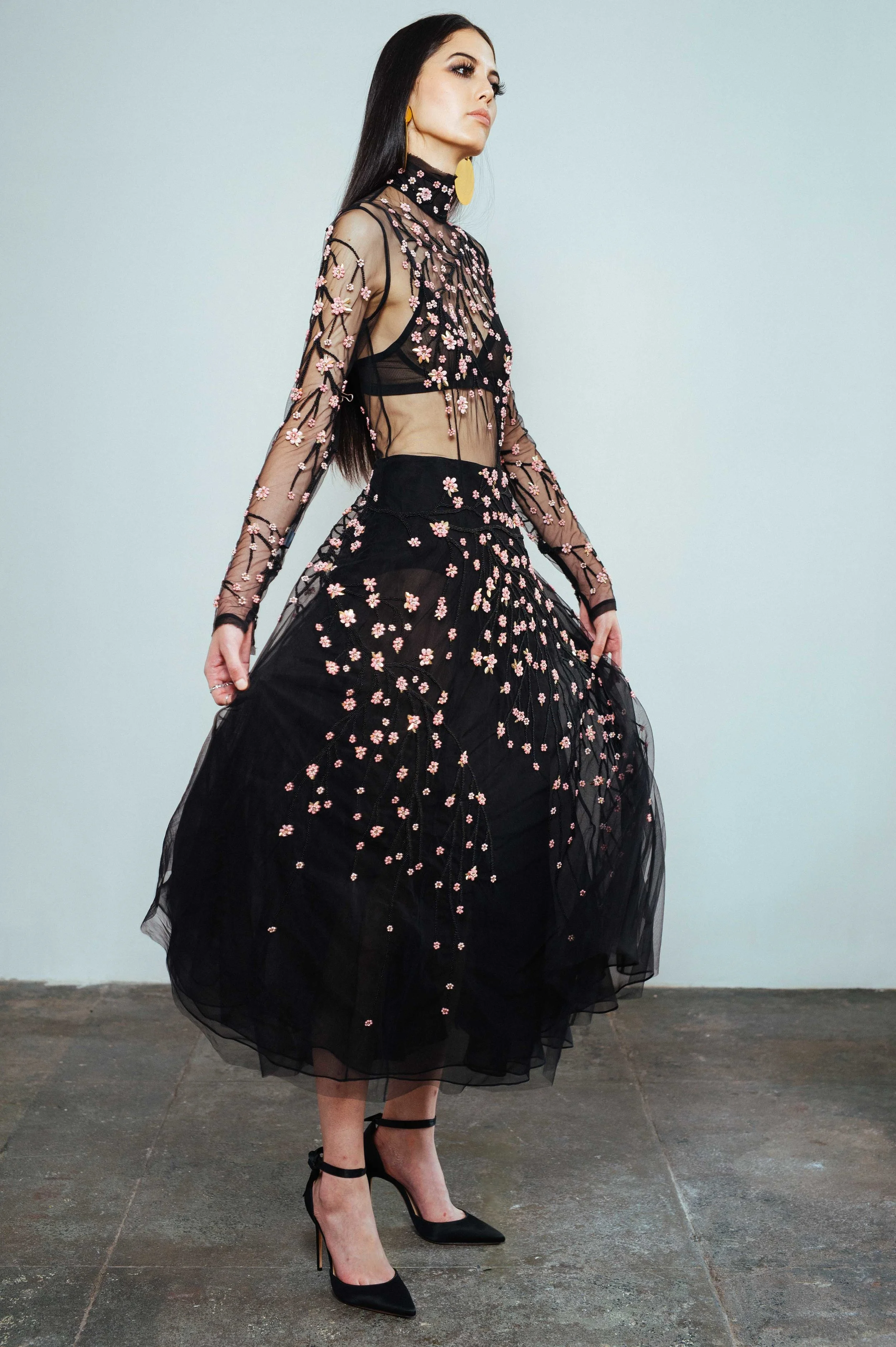 値下げ　mamekurogouchi CherryBlossom Dress CHERRY BLOSSOM — CUCCULELLI SHAHEEN